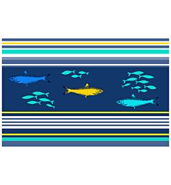 SET DA TAVOLA 28.5 X 43.5 CM PVC STAMPATO BLUE LAGL3c