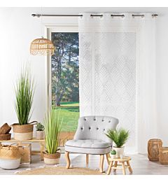 TENDAGGIO CON OCCHIELLI 140 X 280 CM VELO SABBIA J