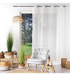 TENDAGGIO CON OCCHIELLI 140 X 280 CM VELO SABBIA J