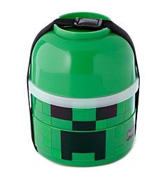 Contenitore per Alimenti Rotondo con Scomparti Impilati - Creeper - Minecraft