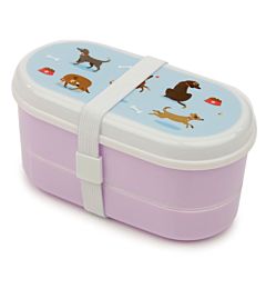 Set di Conenitori per Alimenti Bento con Posate - Cani - Catch Patch
