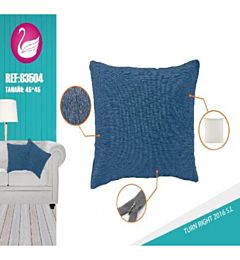 CUSCINO CINIGLIA BLU SCURO 45*45