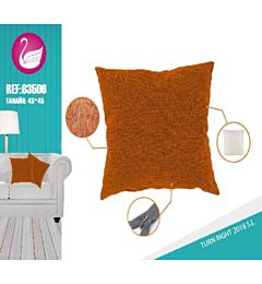 CUSCINO CINIGLIA ARANCIONE 45*45