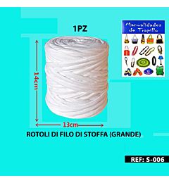 ROTOLI DI FILO DI STOFFA BIANCA GRANDECisne