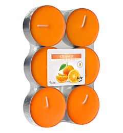 BISPOL TEALIGH. MAXI 6PZ. ARANCIA L172