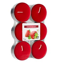 BISPOL TEALIGH. MAXI 6PZ. FRAGOLA L175