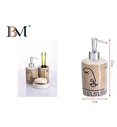 DISPENSATORE DI SAPONE IN CERAMICA 7X7X17CM