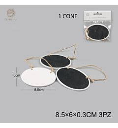 GEV LAVAGNA IN LEGNO DA APPENDERE 3PCS  8.5*6CMGev