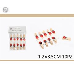 MOLLETTE COCCINELLA 12*X15CM 10PZGev