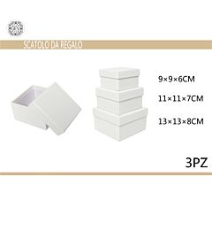TRIS SCATOLE DA REGALO BIANCOGev