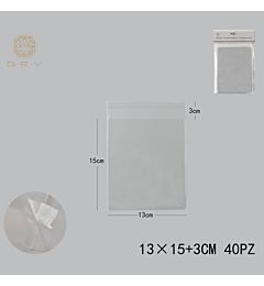 SACCHETTO TRASPARENTI 13*15 3 OPP 40PCSGev