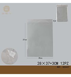 SACCHETTO TRASPARENTI 28*373 OPP 12PCSGev