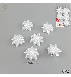 COCCARDA 7.5CM 6PZ BIANCOGev