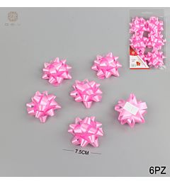 COCCARDA 7.5CM 6PZ ROSAGev