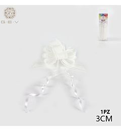 NASTRO FIOCCO 3CM BIANCOGev