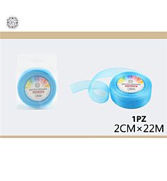 NASTRO ORGANZA 22MT 2CM 012 CELESTEGev