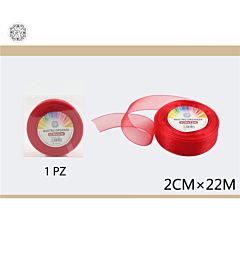 GEV NASTRO ORGANZA 2CM*22M ROSSOGev