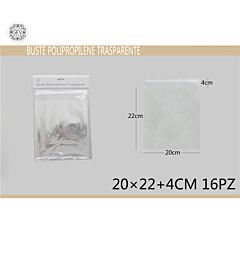 SACCHETTO TRASPARENTI 20*22 4 OPP 16PCSGev