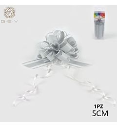 NASTRO FIOCCO 5CM ARGENTOGev