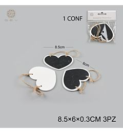 8.5CM LAVAGNA IN LEGNO 3PCS