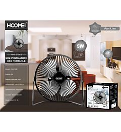 MINI VENTILATORE A USB 3W HM-8106B (4456)Hoomei