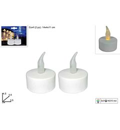 LUMINO FIAMMA TEALIGHT C/BATT.SET2PZ ART.LED-TEA-2