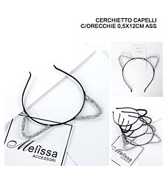 CERCHIETTO CAPELLI  C/ORECCHIE 0,5X12CM ASSMelissa