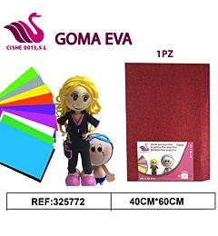 GOMMA CREPLA GLITTER ROSSO SCURO 40*60Party Go