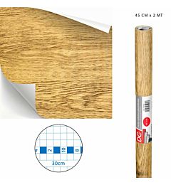 DC CASA CARTA ADES.PVC LEGNO 45CMX2MX0,08MM  5037Dc