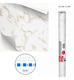 DC CASA CARTA ADES.PVC MARMO 45CMX2MX0,08MM 5264-1Dc