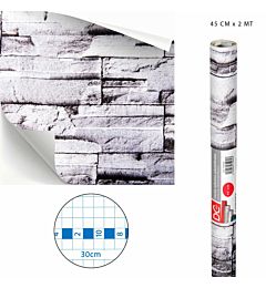 DC CASA CARTA ADES.PVC MARMO 45CMX2MX0,08MM M208-2Dc