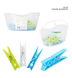 DC CASA CESTINO PLAST. C/MANICI+MOLLETTE 24PZDc