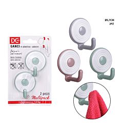DC CASA GANCIO ADES. PLAST. 5.7CM 2PZDc