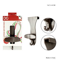 DC CASA GANCIO PORTA PLAST. 16,7X8CM MARRONE SCURODc