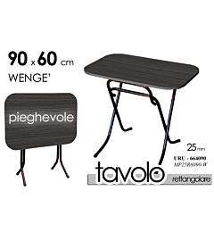 URU/TAVOLO WENGE 25MM 60*90*77 0157Gicos
