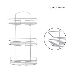 DC CASA MENSOLA BAGNO SATINATO 3P 26X12X49.5CMDc