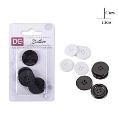 DC CASA BOTTONI PLASTICA 2,5X0,3CM 5PZDc