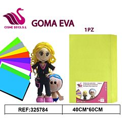 GOMMA CREPLA GLITTER GIALLO 40*60Party Go