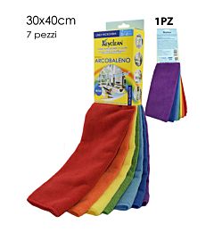 PRO-SET 7 PANNI MICROFIBRA 30X40CM ARCOBALENABib