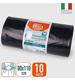 SACCHI MAXIROBUST 80X110 CM 10 PZ NERI 130LLa Briantina