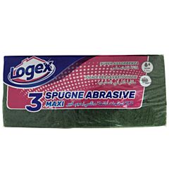LOGEX SPUGNA ABRASIVA MAXI 3PZ S.166%Logex