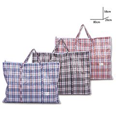 BUSTA SPESA PLASTICA SCOZZESE 80X60X20CM ASS.Dc