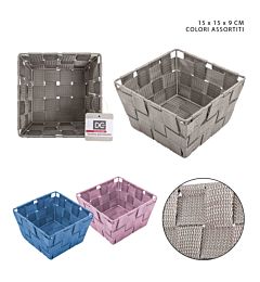 CESTINO PORTATUTTO IN PP 15X15X9CM ASS.Dc
