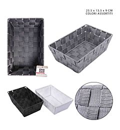 CESTINO PORTATUTTO IN PP 23.5X13.5X9CM ASS.Dc