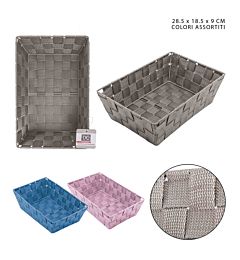 CESTINO PORTATUTTO IN PP 28.5X18.5X9CM ASS.Dc