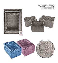 CESTINO PORTATUTTO IN PP 3PZ 23X17X13.5/29X21X16CMDc