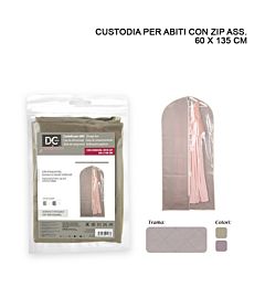 CUSTODIA ABITI TNT C/ZIP 60X135CM ASS.Dc