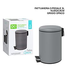 DC CASA PATTUMIERA PEDALE 3L 16,8X25,8CM G.OPACODc