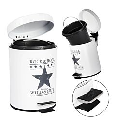 DC CASA PATTUMIERA PEDALE MET. 3L STELLADc