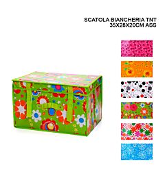 SCATOLA BIANCHERIA TNT 35X28X20CM ASSDc